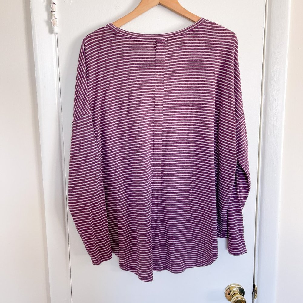 Old Navy Raspberry Striped Top - Picture 7 of 7